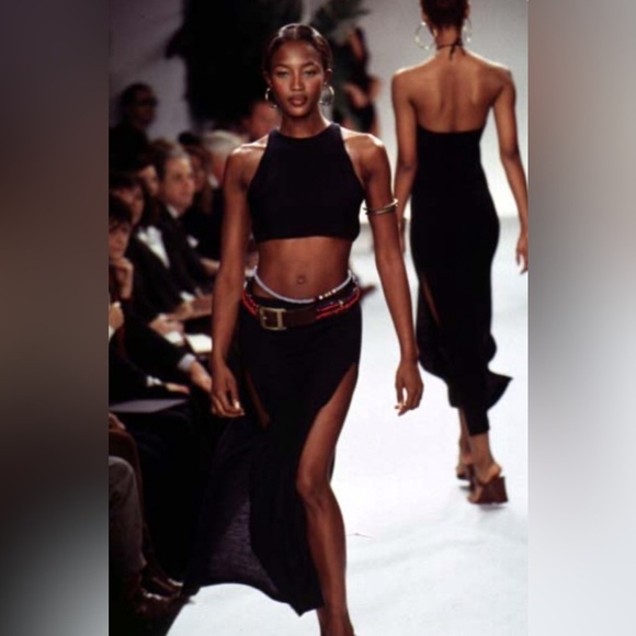 Vintage Ralph Lauren Collection womens thin belt size small crest logo buckle - Picture 2 of 13